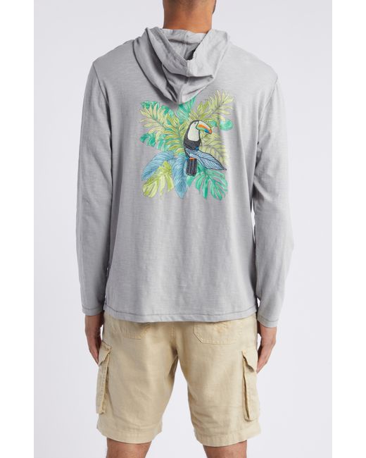 Tommy Bahama Gray Who Can Toucan Lux Organic Cotton Hoodie for men