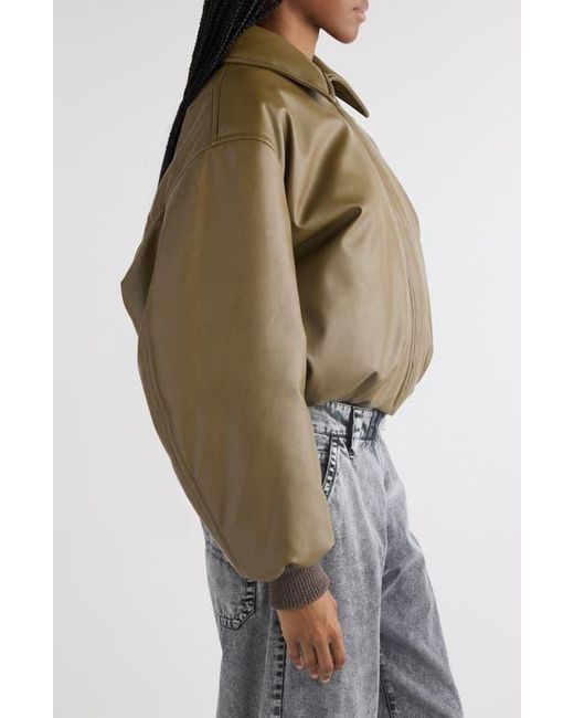 Acne Brown Onnea Coated Bomber Jacket