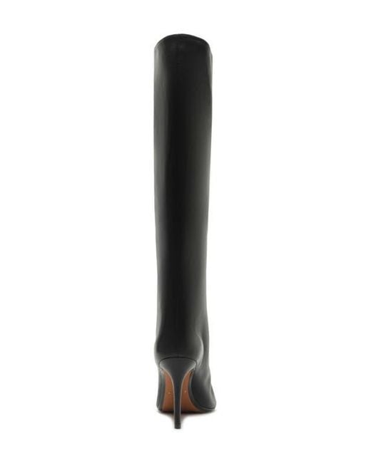 SCHUTZ SHOES Black Ellen Up Pointed Toe Boot