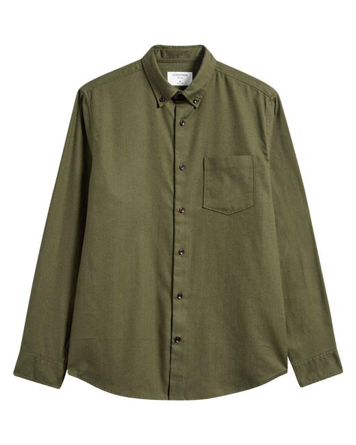Nordstrom Green Trim Fit Flannel Button-Down Shirt for men