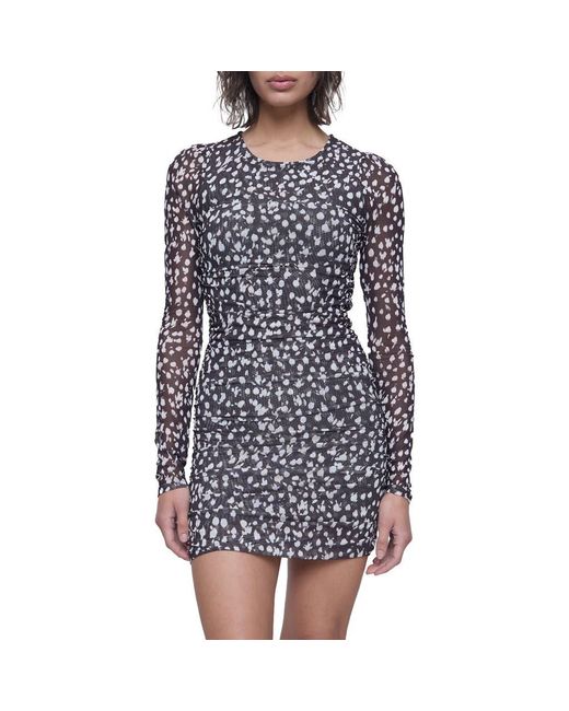 Rebecca Minkoff Black Reese Long Sleeve Mesh Minidress