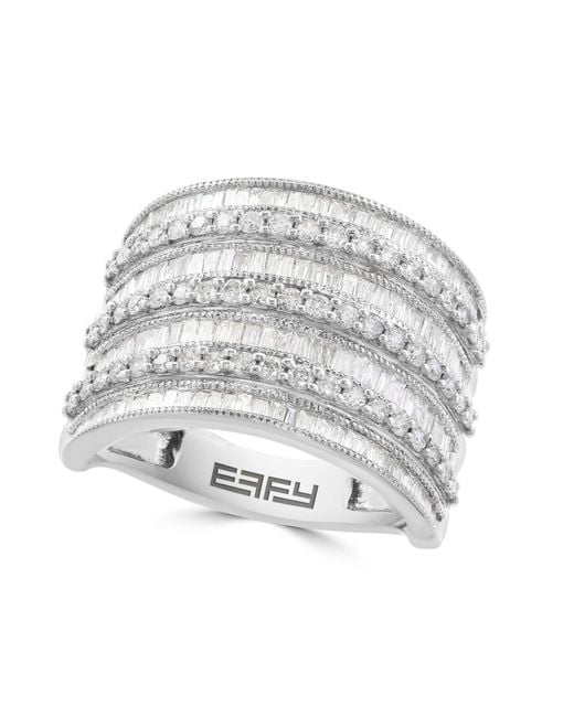 Effy Metallic Multi-Row Pavé Diamond Statement Ring