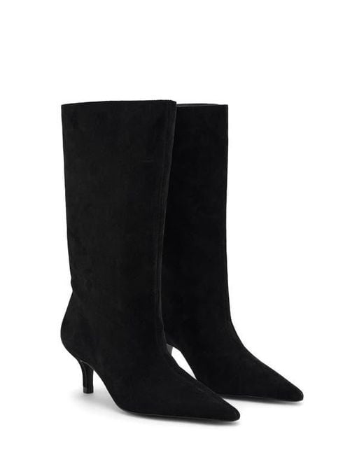 Mango Black Pointed Toe Boot
