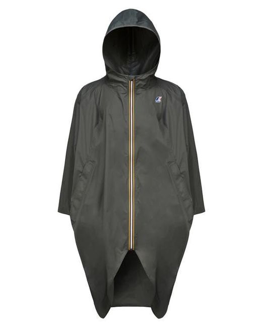 K-Way Green Rennes Waterproof Packable Rain Poncho