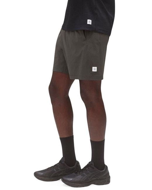 Reigning Champ Black 7-Inch Performance Nylon Training Shorts for men