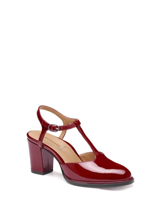 Johnston & Murphy Red Amy T-Strap Pump