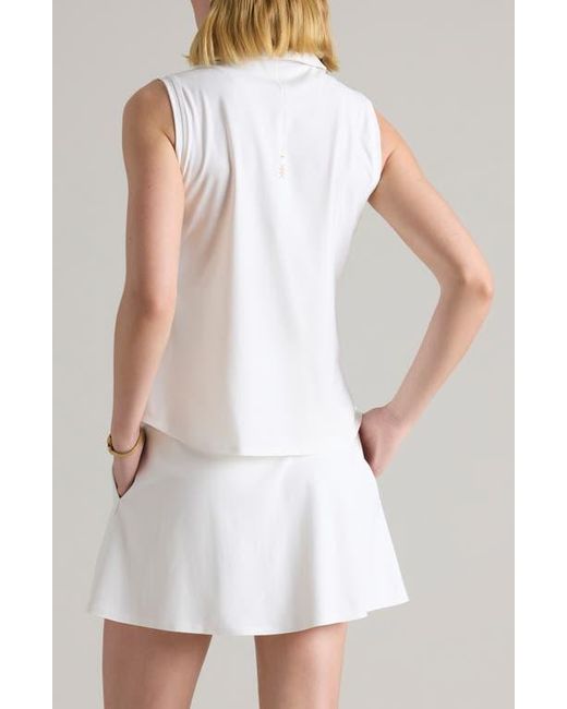 Rhone White Course To Court Sleeveless Polo