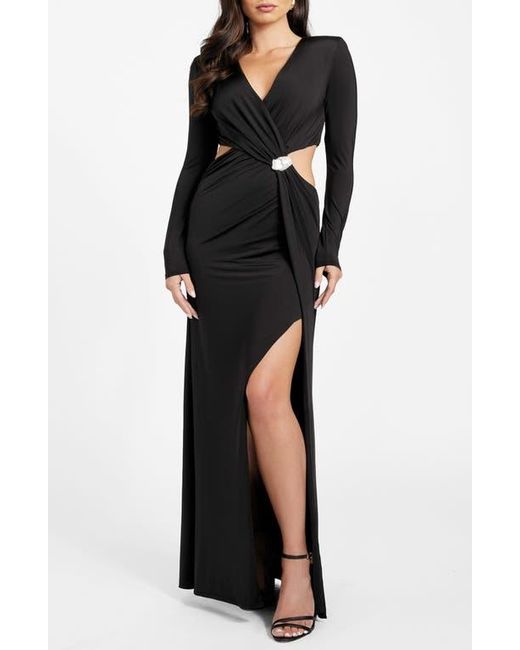 marciano maxi dress Marciano Elsa Long Sleeve Maxi Dress in Black