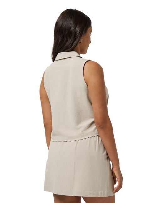 Travis Mathew White Timeless Breezeblend Sleeveless Polo