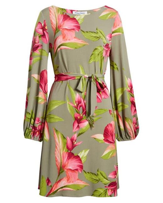 Tommy Bahama Multicolor Lavish Blooms Long Sleeve Minidress