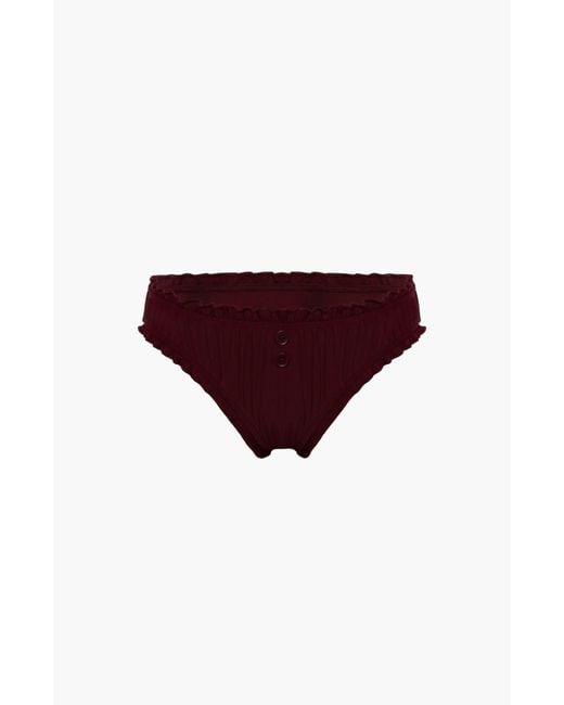 Oddli Red Bloomer Bikini Bottom