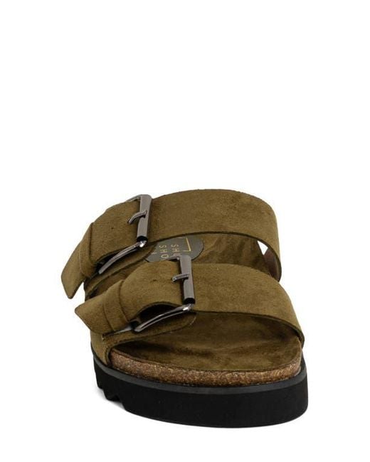 Shu Shop Green Carla Slide Sandal