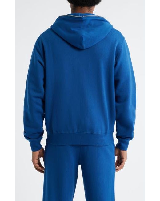 BBCICECREAM Blue Curve Graphic Zip Hoodie for men