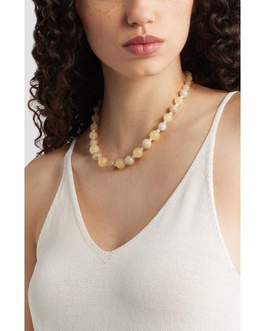 Nordstrom Metallic Graduated Beaded Necklace