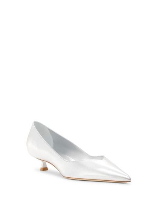 Stuart Weitzman White Eva Pump
