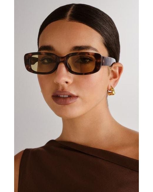 Aire Brown Ceres 51Mm Rectangular Sunglasses