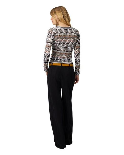 Missoni White Buttoned Cardigan With Wave Pattern