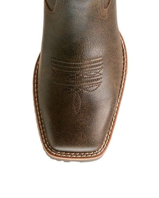 Ariat Brown Hybrid Low Boy Western Chelsea Boot for men