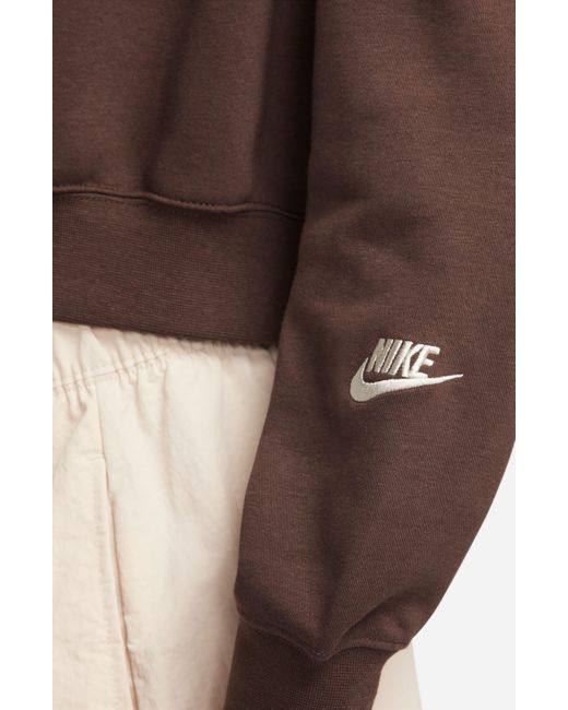 Nike Red Sportswear Club Fleece Gx Crop Hoodie