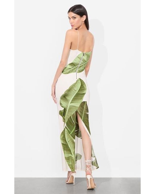 Alice + Olivia Fifi Palm Column Maxi Dress in Green | Lyst Alice + Olivia Fifi Palm Column Maxi Dress in Green | Lyst