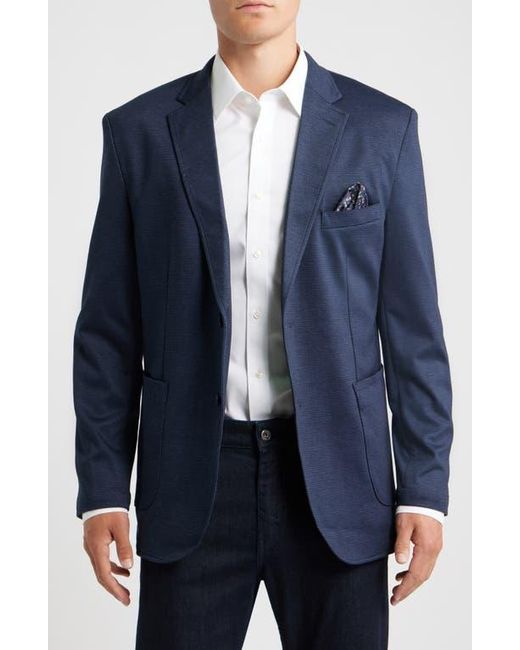 Johnston & Murphy Blue Xc Flex Microcheck Knit Sport Coat for men