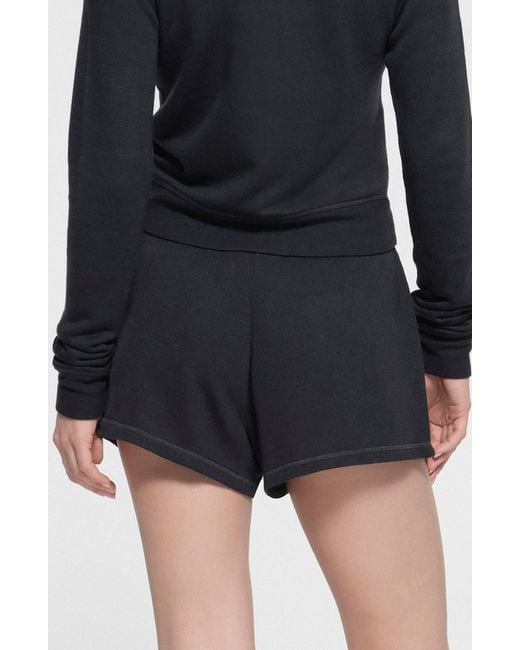 Skims Black Light French Terry Loose Shorts