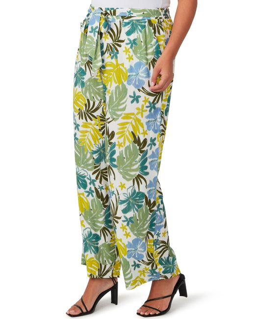 Estelle Yellow Antibes Belted Wide Leg Pants