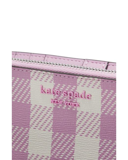 Kate Spade Pink Morgan Gingham Field Wallet