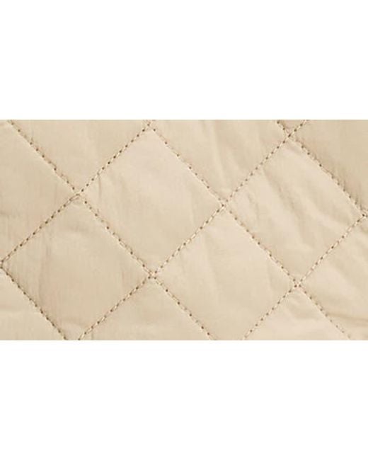 Rag & Bone Natural Kelly Oversize Faux Leather Trim Quilted Jacket
