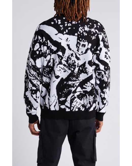 Obey Black Crowd Surfing Sweater for men