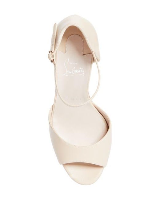Christian Louboutin White Sandaloo Platform Sandal