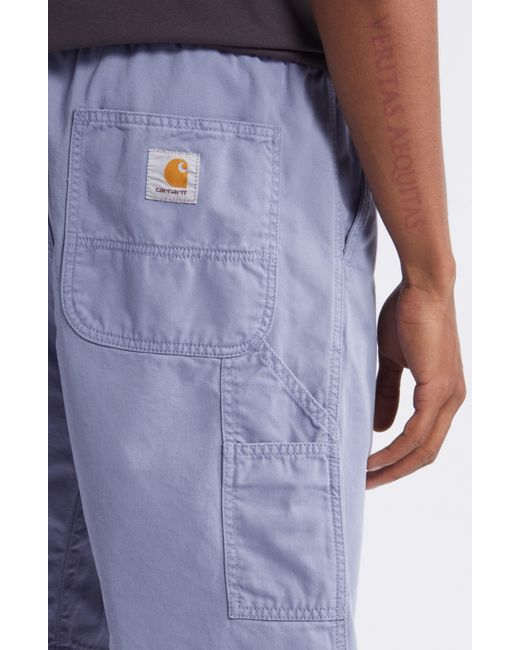 Carhartt Blue Flint Organic Cotton Twill Shorts for men