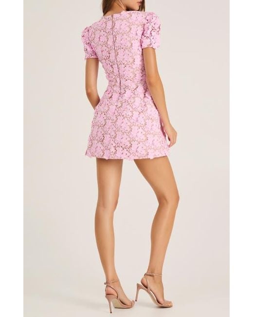 HELSI Kelly Lace Minidress in Pink | Lyst