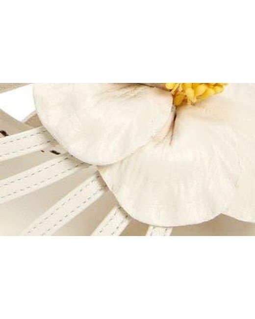 Larroude White Magnolia Slide Sandal