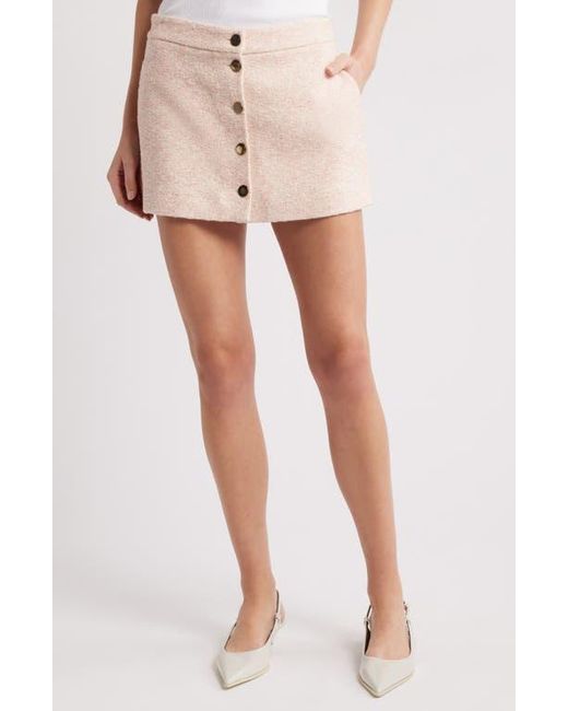 FRAME Natural The Tweed Miniskirt