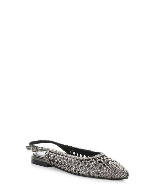Bos. & Co. Black Willow Slingback Cap Toe Flat
