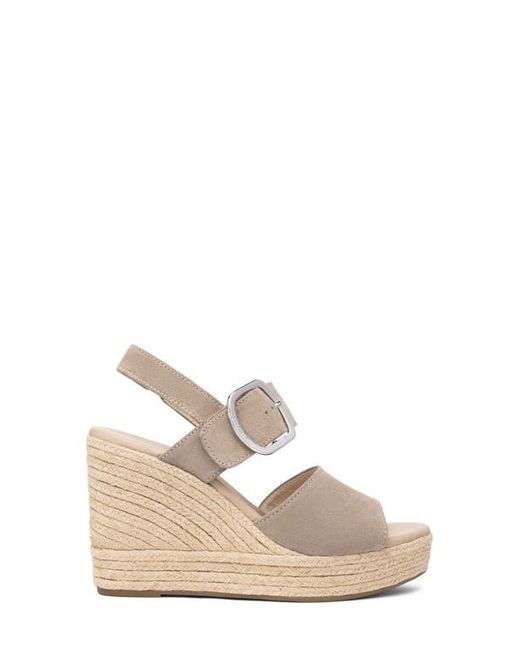 Nero Giardini Natural Slingback Espadrille Platform Wedge Sandal