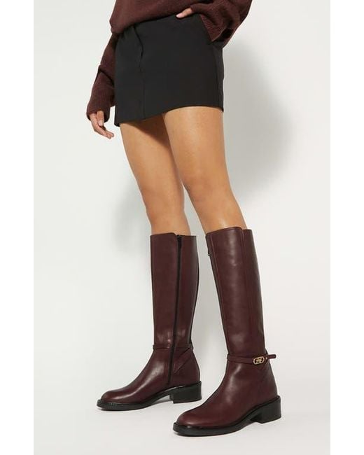 Dune Brown Tia Knee High Boot