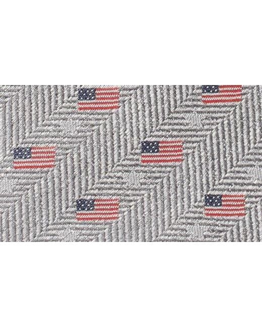 Cufflinks Inc. Gray American Flag Cotton Tie for men