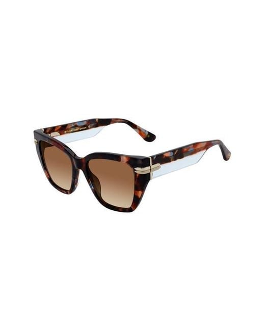 Stuart Weitzman Brown 53Mm Gradient Cat Eye Sunglasses