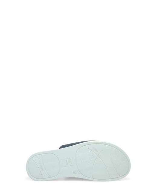 Miz Mooz Blue Evy Platform Wedge Slide Sandal
