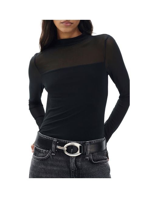 Rag & Bone Black Ryder Leather Belt