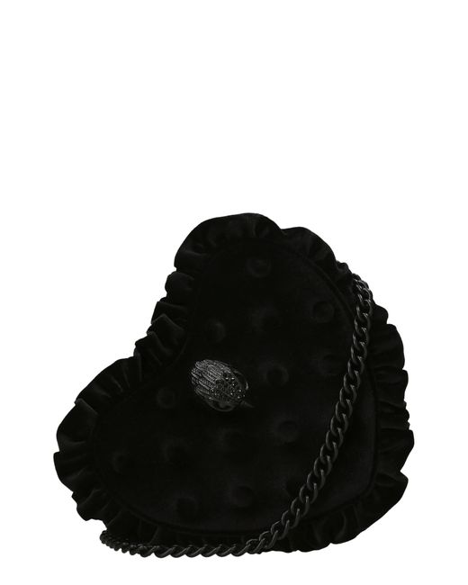 Kurt Geiger Kensington Ruffle Heart Crossbody Bag in Black Lyst