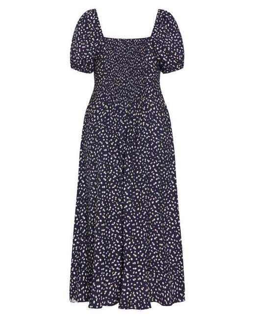 City Chic Blue Dress Sky Floral Midi Dress
