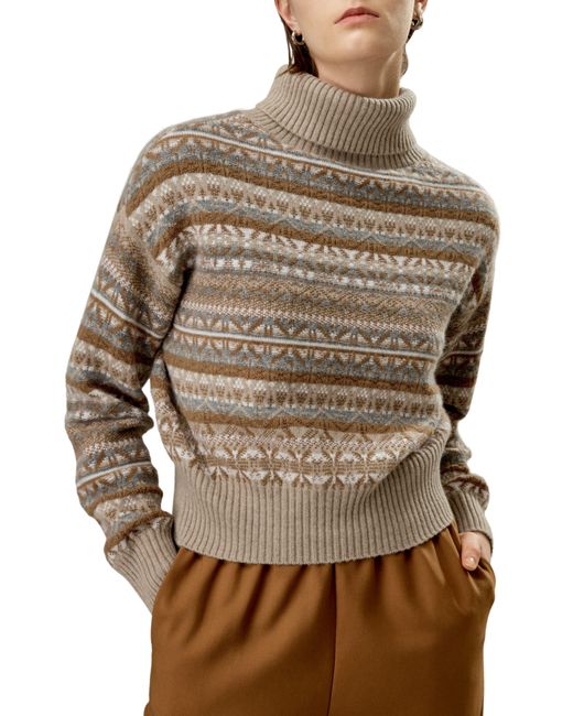 LILYSILK Brown Cashmere Pullover For