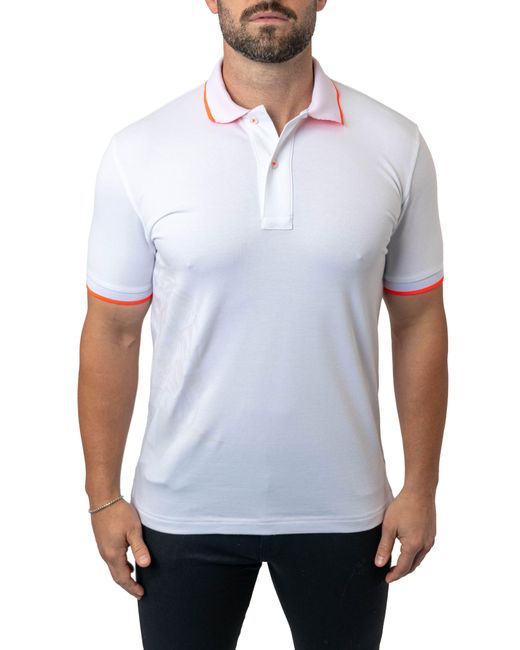 Maceoo White Mozarttokyo Tipped Graphic Polo At Nordstrom for men