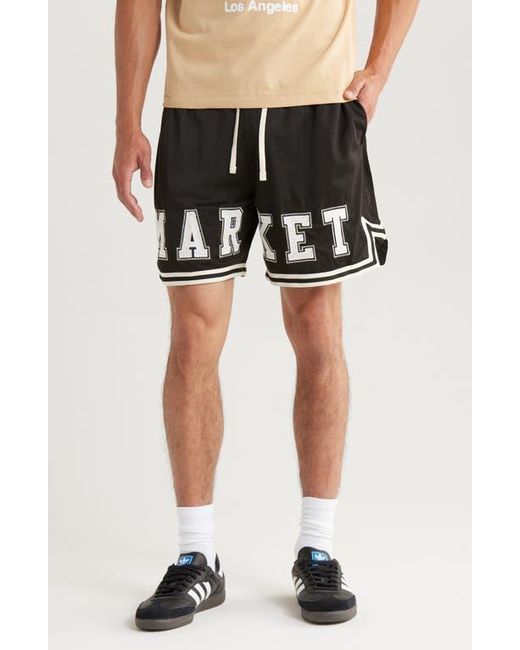 Market Black Internation Mesh Game Shorts for men