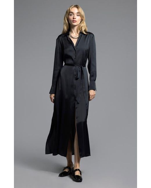WEEKEND LOS ANGELES Black Yves Long Sleeve Shirtdress