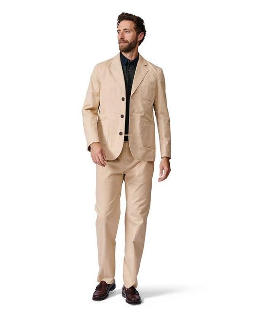 aubi Natural Mareham Patch Pocket Blazer for men
