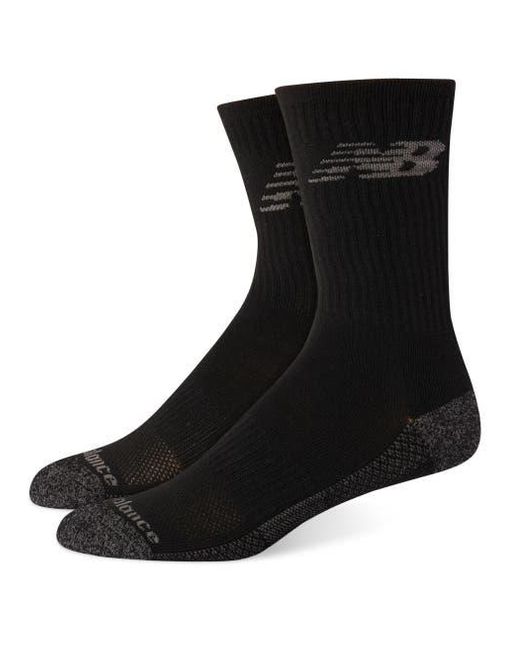 New Balance Black 2-Pk Cool Performance Crew Socks for men